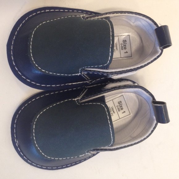 4/$15 Infant Baby Shoes Navy Loafers size 1 - Picture 2 of 7